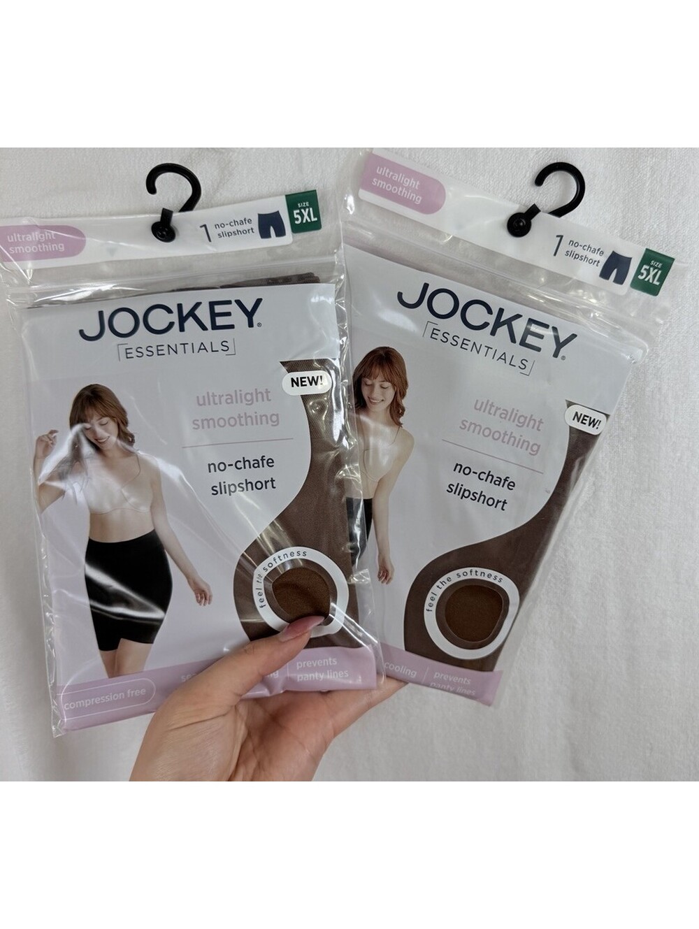 Jockey Slip Short 5XL Lot 2 Smoothing No Chafe Womens Brown New